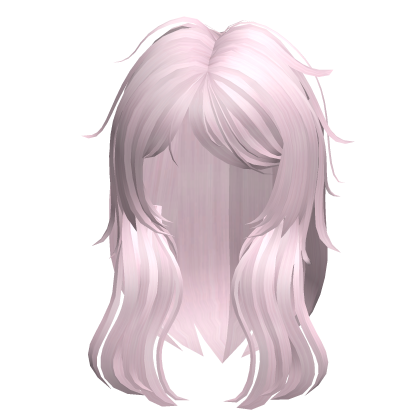 ♡ cute scruffy emo messy pink hair Roblox item
