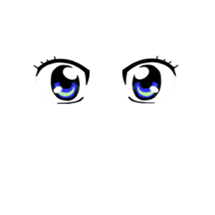Normal Blue Anime Girl Eyes Roblox decal