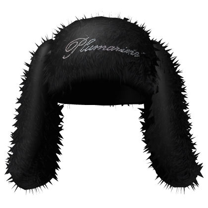 Fur Bunny Hat (Plumarine Black)