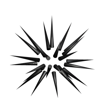 black spiky pin head