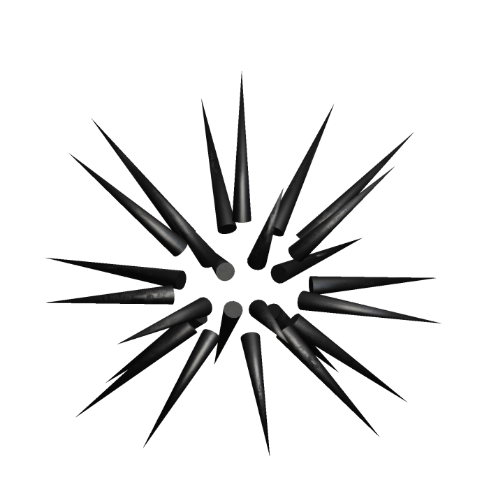 black spiky pin head
