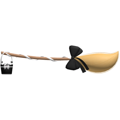 ✙ | cutesy floating black halloween witch broom