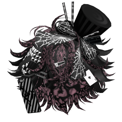 Messy Emo Magician Boy Hair (Pink Leopard) Roblox item