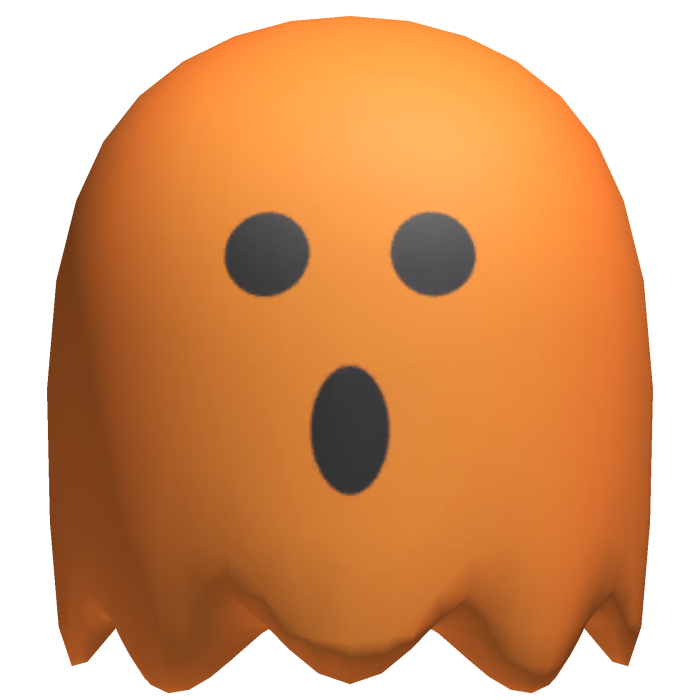 Halloween Shocked Ghost Buddy Orange