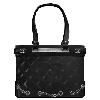 All black cc bag Cambon leather handbag