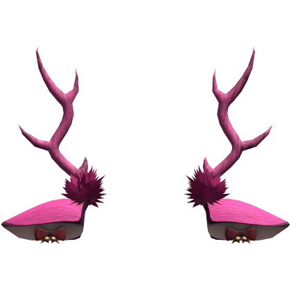 pink christmas deer