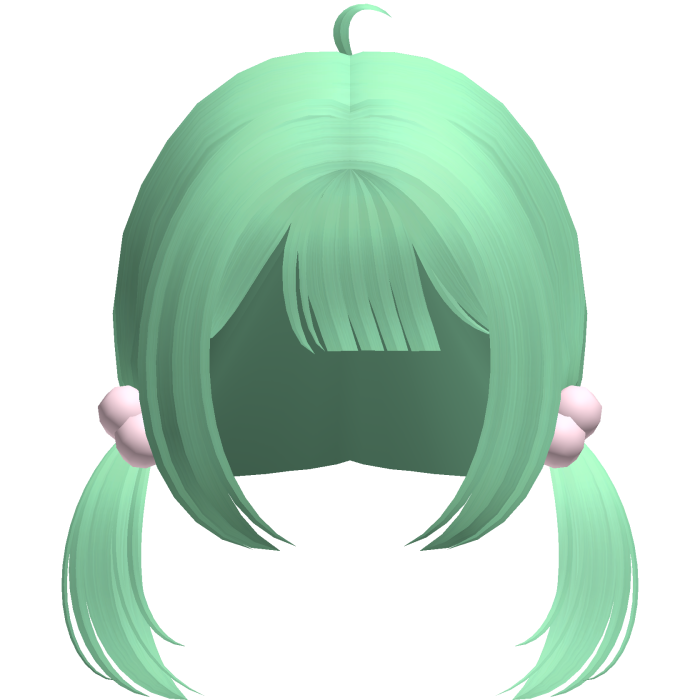 green cutecore mini twin tail pigtails