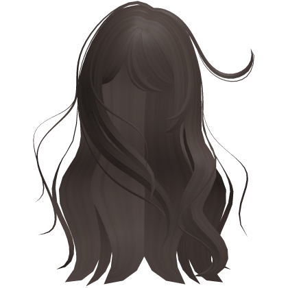 ♡ windy anime girl messy long hair (brown)