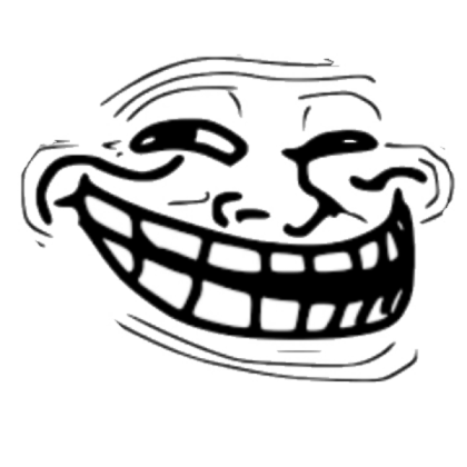 Troll Face (Transparent Background) Roblox decal