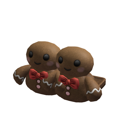 Cute Cozy Christmas Gingerbread Slippers