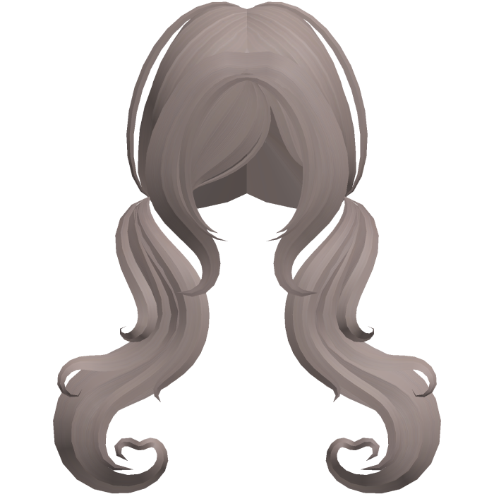 cutesy swirly soft wavy pigtails in milktea brown