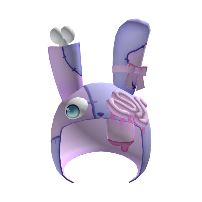 † Pastel goth stitched zombie bunny hood †