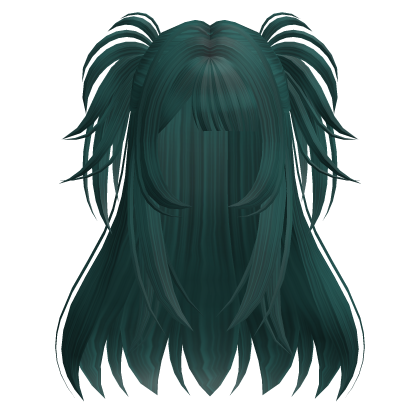 Messy Y2K Grunge Twintails (Dark Teal) Roblox item