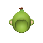 Cherubic Green Banana Monkey Angel Hat