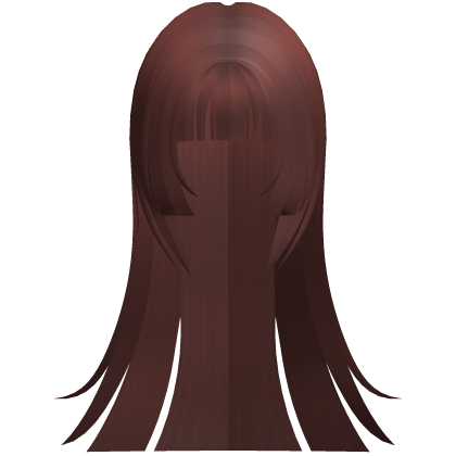 red cute hime straight cut long hair
