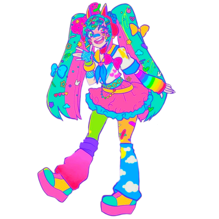 TB PNG Kawaii Decora Teal Hair Anime Girly Y2K  Roblox decal