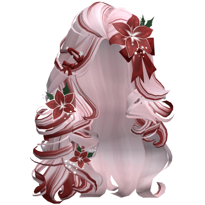 ♡ Christmas Blowout w/ Flowers (Pink & Red)