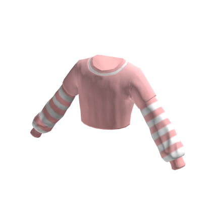 Crop Pink Striped Under Sweater thumbnail