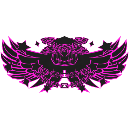 Cartoony Black & Pink Hood Chains Wings Aura Combo