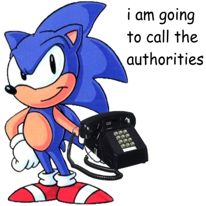 sonic calls the police Roblox decal