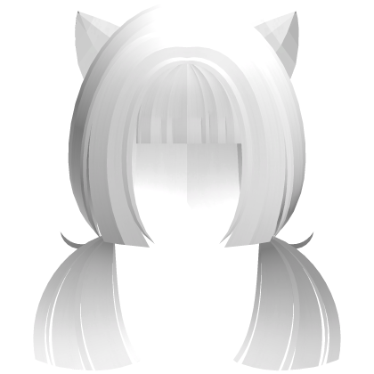 white cutecore neko girl low hime pigtails