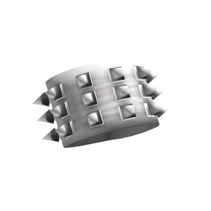 Right Emo Gothic Spiked Stud Bracelets (White) thumbnail