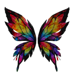 (CODE= po8) Fantasy Rainbow Butterfly wings🦋