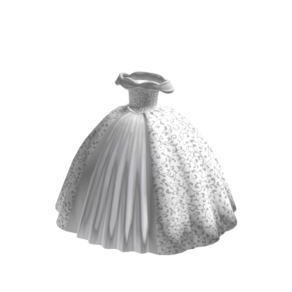 White & Silver Ball Gown