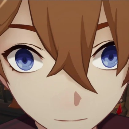 Genshin Impact Childe staring meme