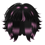 Messy Scene Kid Black And Pink Hair (Light)