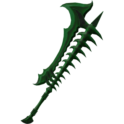 Green Zombie Gothic Bone Axe thumbnail