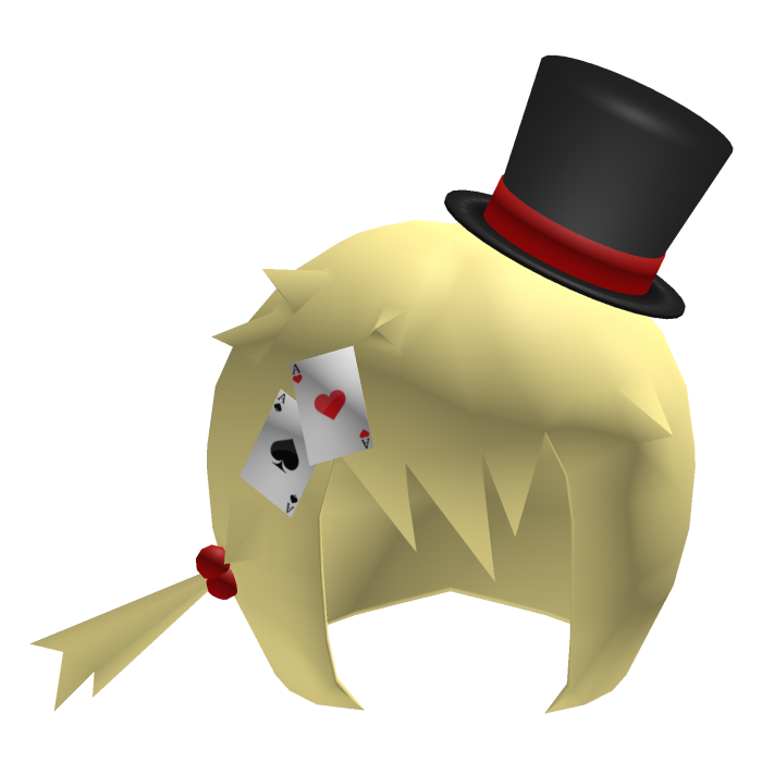 Low Poly Cards & Top Hat Blond Hair