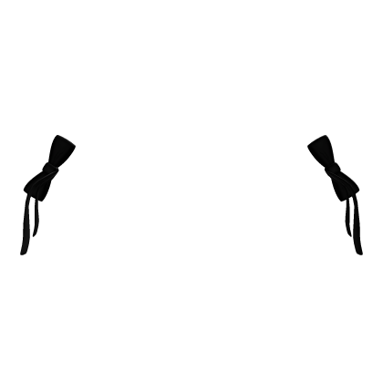 ꒰┊matching curly swirly hair bows black Roblox item