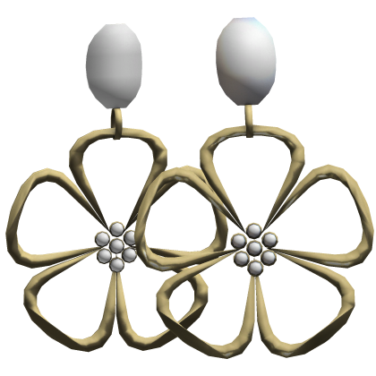 Gold Flower Earrings  Roblox item