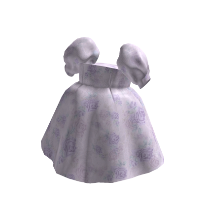 Puffy Doll Dress- Purple Floral