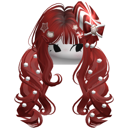 ♡ Christmas Peppermint Pigtails (Red)
