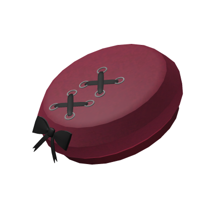 ୨ৎ laced bow red beret Roblox item