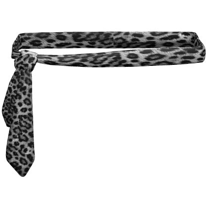 [1.0] Y2K Grey Leopard Tie Belt
