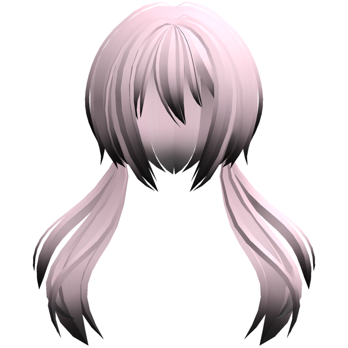 moe jellyfish anime flowy ponytails pink black