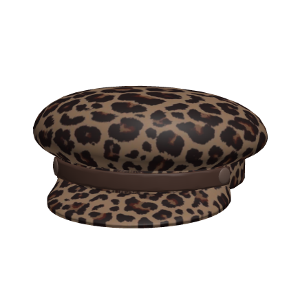 Cute Brown Leopard Print Beret Hat