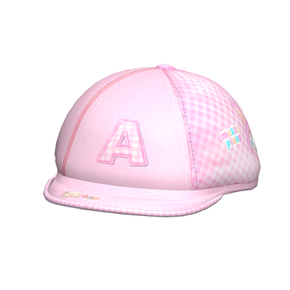 ♡ ꒰ gingham light pink mezzo beret hat ꒱ ♡