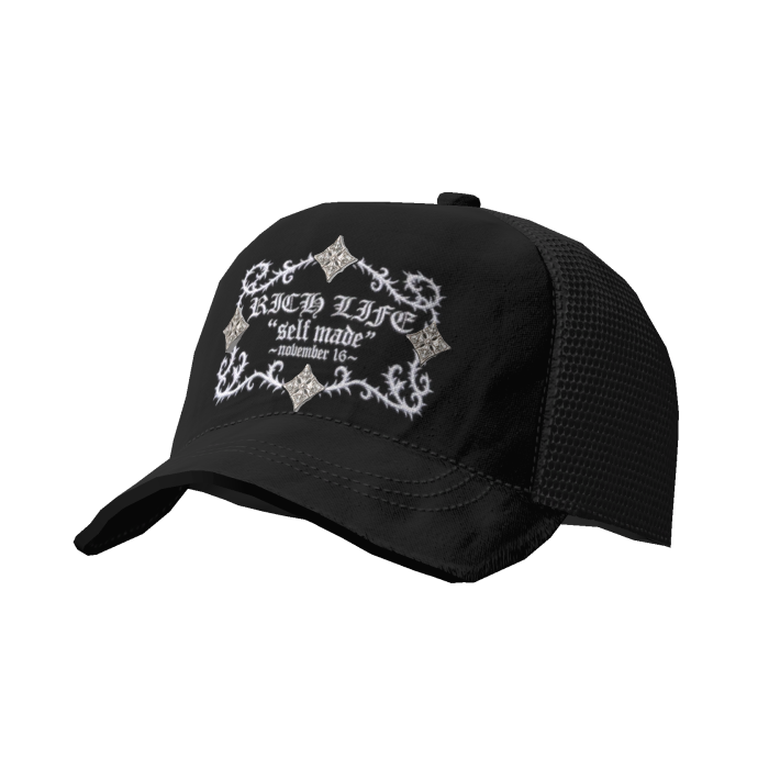 Gorra Barbas Hats Rich Life Black 