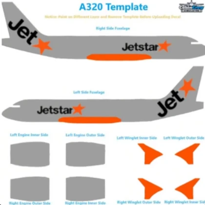 jet star plane template