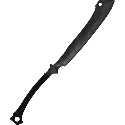 Rusty Horror Machete Cleaver Silver Steel & Black