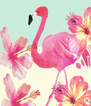 Aesthetic flamingo group