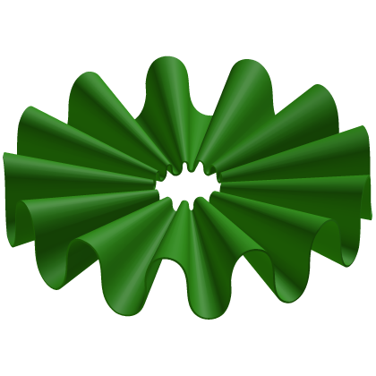 Green Jester Clown Ruffles	