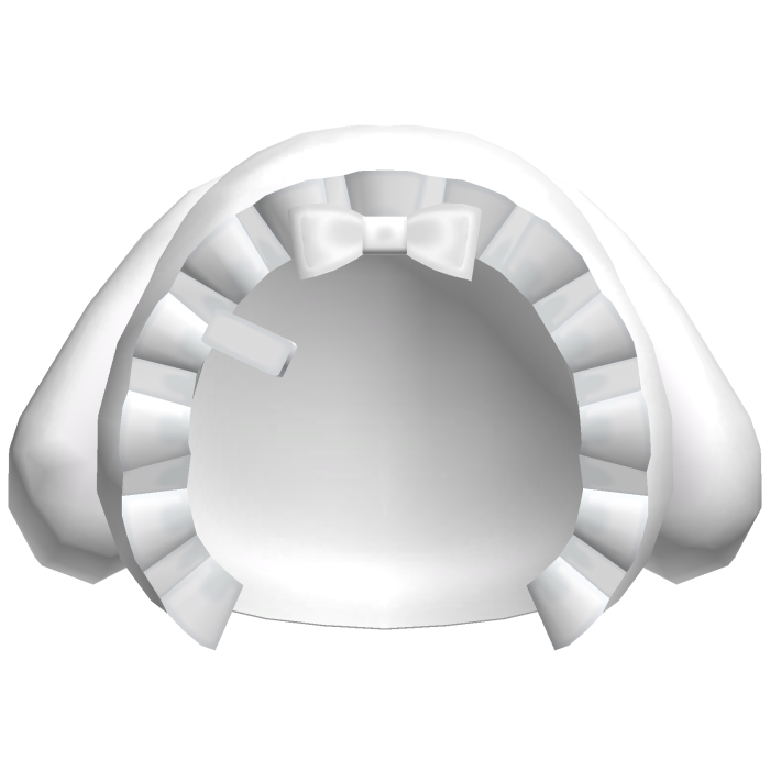 ♡ kawaii ruffled white bunny hood