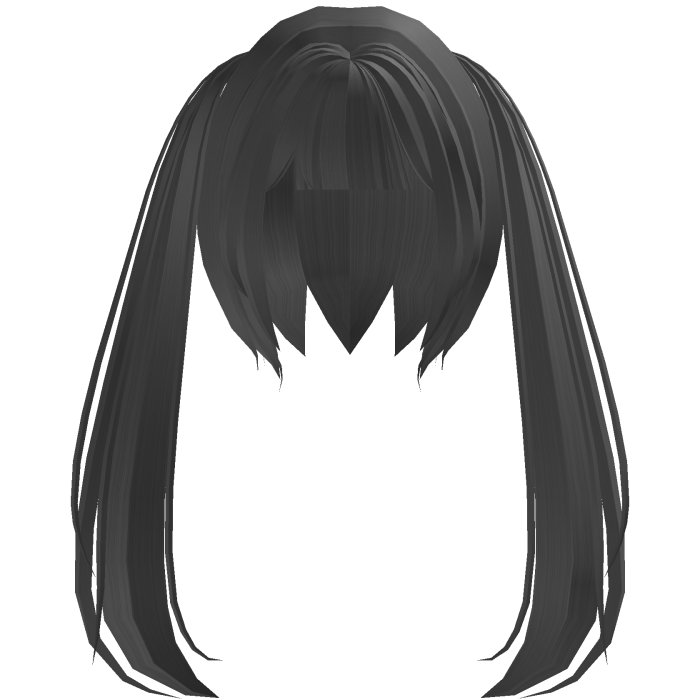 O_o cute moe long pigtails in grey