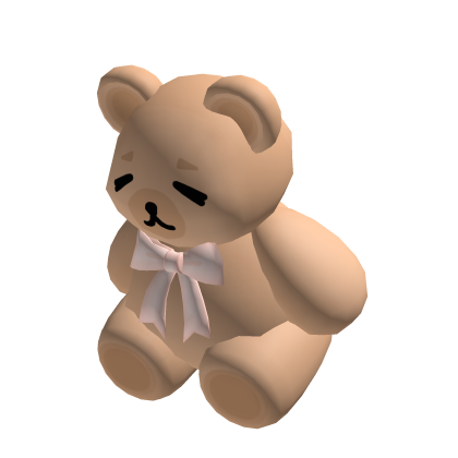 cute light brown bear holdable coquette plushie thumbnail