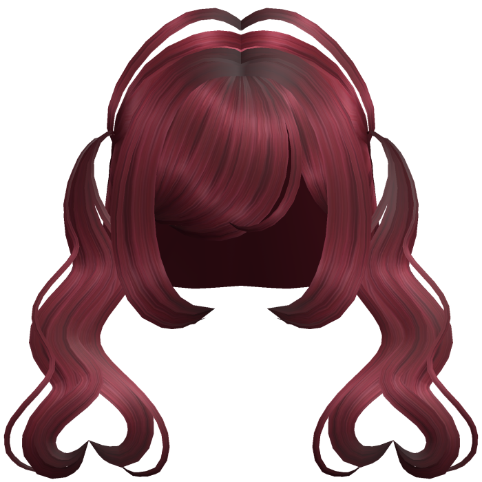 . ‿♡ pretty ruby red heart pigtail hair ⊹ . ୨୧